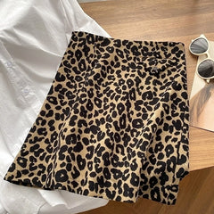 Jennie Leopard A-Line Skirt