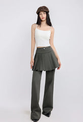 Rose Pleated Overlay Pants