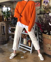 Felix Knitted Orange Sweater