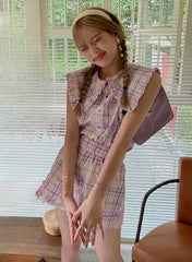 Giselle Lilac Plaid Short