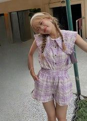 Giselle Lilac Plaid Short