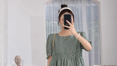 Yujin Green Plaid Doll Dress