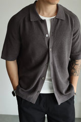 Jungkook Ash Short-Sleeve Knit Shirt
