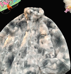 Jake Ash Tie-Dye Plush Jacket