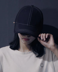 J-Hope Black Stitch-Out Baseball Cap