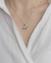 J-Hope Silver Dolphin Tail Necklace