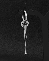 Jimin Silver Cross & Pendulum Earrings