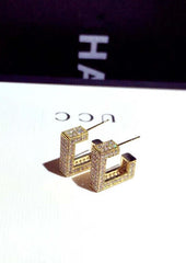 Jimin Silver Geometric Earrings