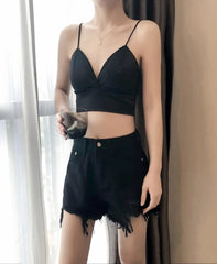 Jisoo Silk Crop Top