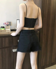 Jisoo Silk Crop Top