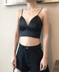 Jisoo Silk Crop Top