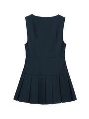 Jiwoo Pleated Vest Dress