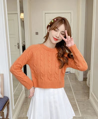 Suga Tangerine Knot-Pattern Sweater