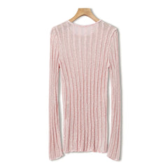 Ahyeon Blush Sheer Sweater