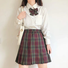 Liz Plaid School Skirt