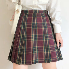 Liz Plaid School Skirt