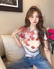 Hanni Red Strawberry Cake Tee