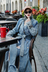 Ruka Denim Trench Coat