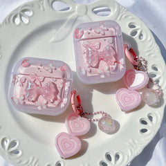 Crystal Butterfly Pink AirPods Case
