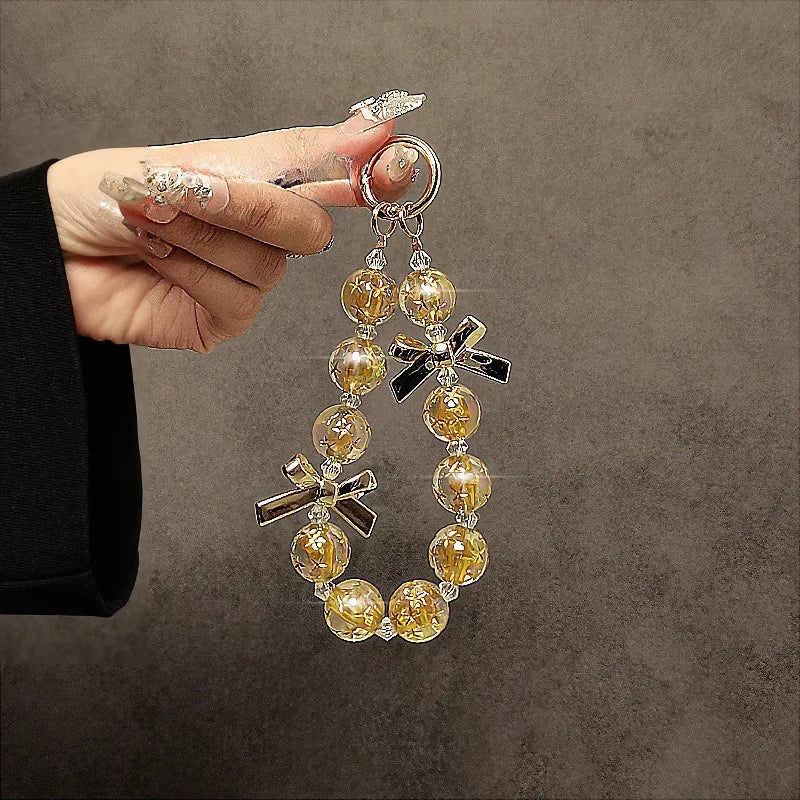 Bow Beaded Wrist Bag