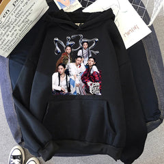 NewJeans “NJZ NWJNS” Oversized Graphic Hoodie
