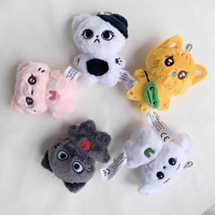 NewJeans Danielle Inspired Black & White Cat Doll Keychain