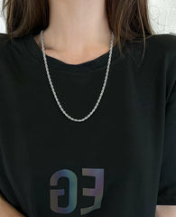 Silver Twist Chain Necklace | Suga – BTS