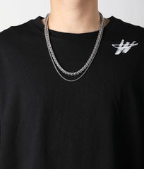 Jungkook Silver Double-Layer Chain Necklace