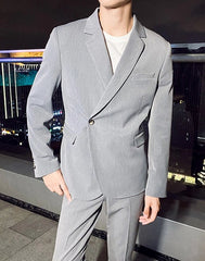 Soobin Asymmetrical Suit Jacket