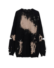 Taehyung Tie-Dye Pin Sweater