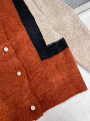 Taehyung Mocha Mohair Blend Cardigan