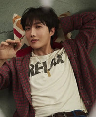 J-Hope Ivory “Relax” Print Tee