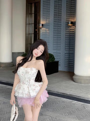 Jennie Floral Peplum Corset Top
