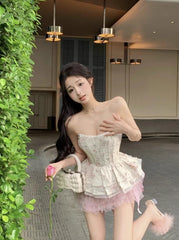 Jennie Floral Peplum Corset Top