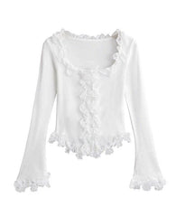 Natty Lace Ruffle Top