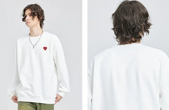 Jimin Ivory Heart Patch Sweater