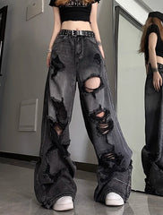 Yeonjun Washed Tattered Denim Jeans