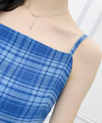 Yuna Blue Plaid Dress