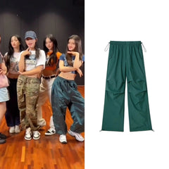 Danielle Olive Parachute Drawstring Pants