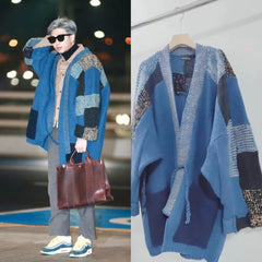 RM Patchwork Long Cardigan