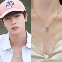 Jin Silver U-Pendant Crystal Necklace