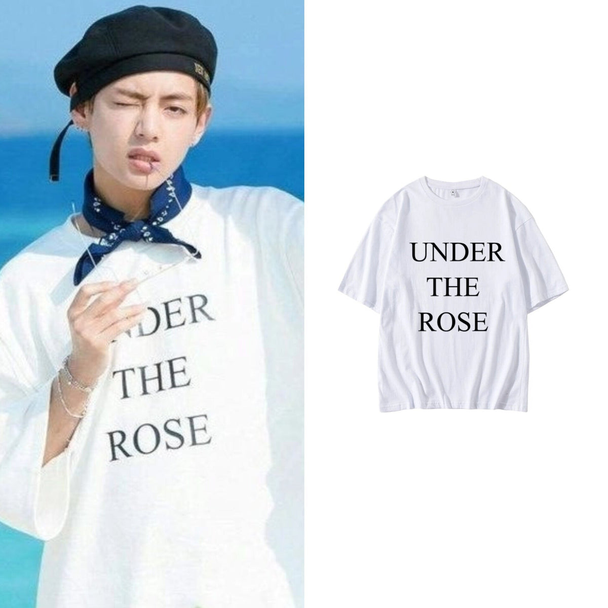 Taehyung “Under The Rose” Print Tee