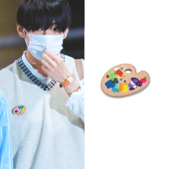 Taehyung Multicolor Paint Palette Brooch