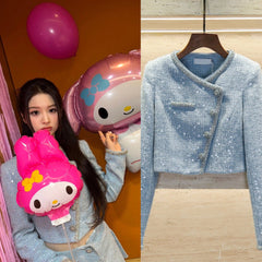 Sullyoon Tweed Crop Jacket