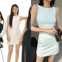 White Casual A-Line Dress | Haerin – NewJeans