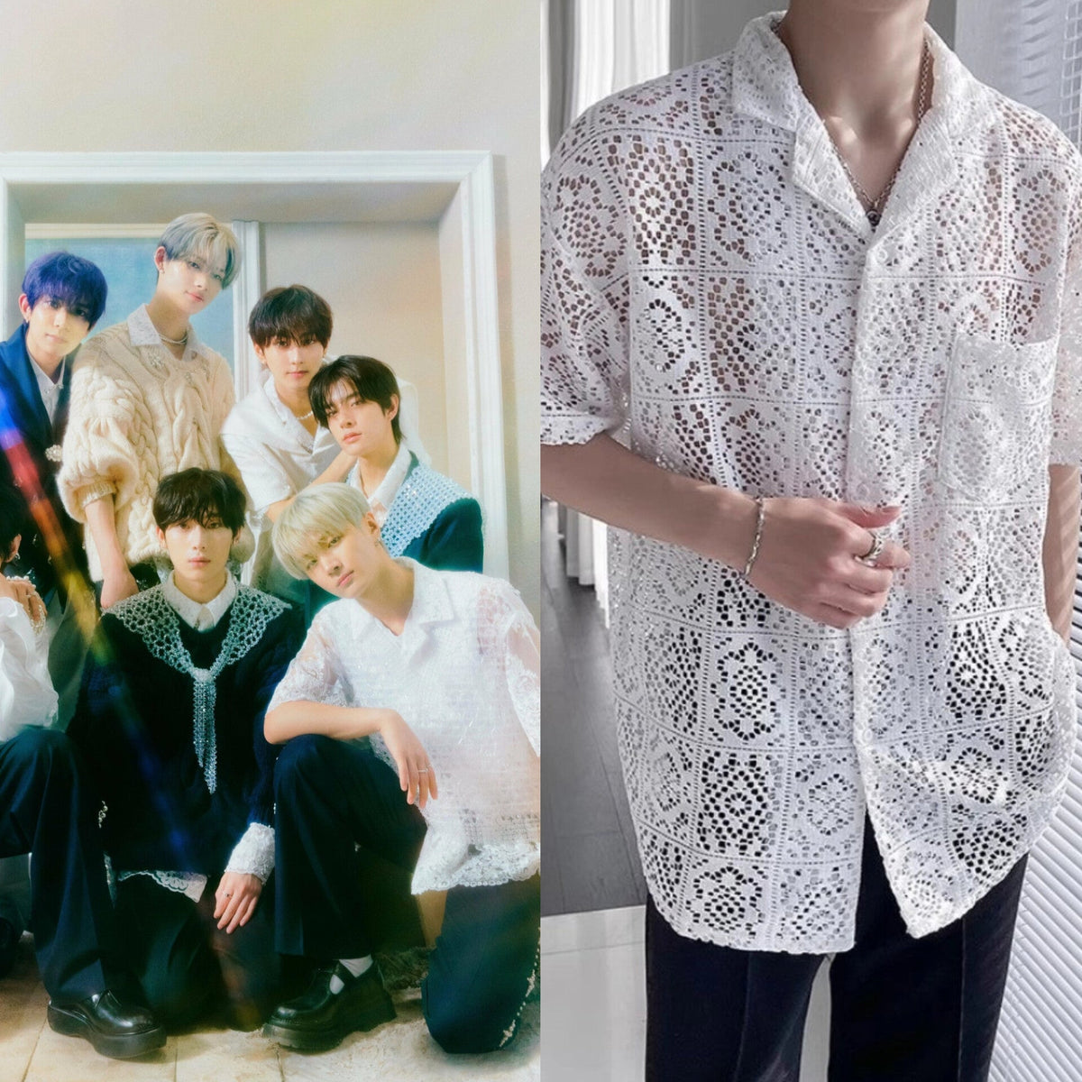 Jay White Lace Short-Sleeve Shirt
