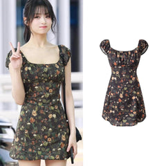 Ahyeon Floral Puff-Mini Dress