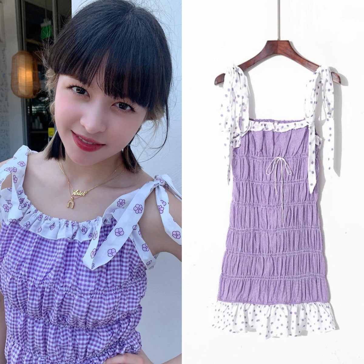 Lily Checkered Mini Dress
