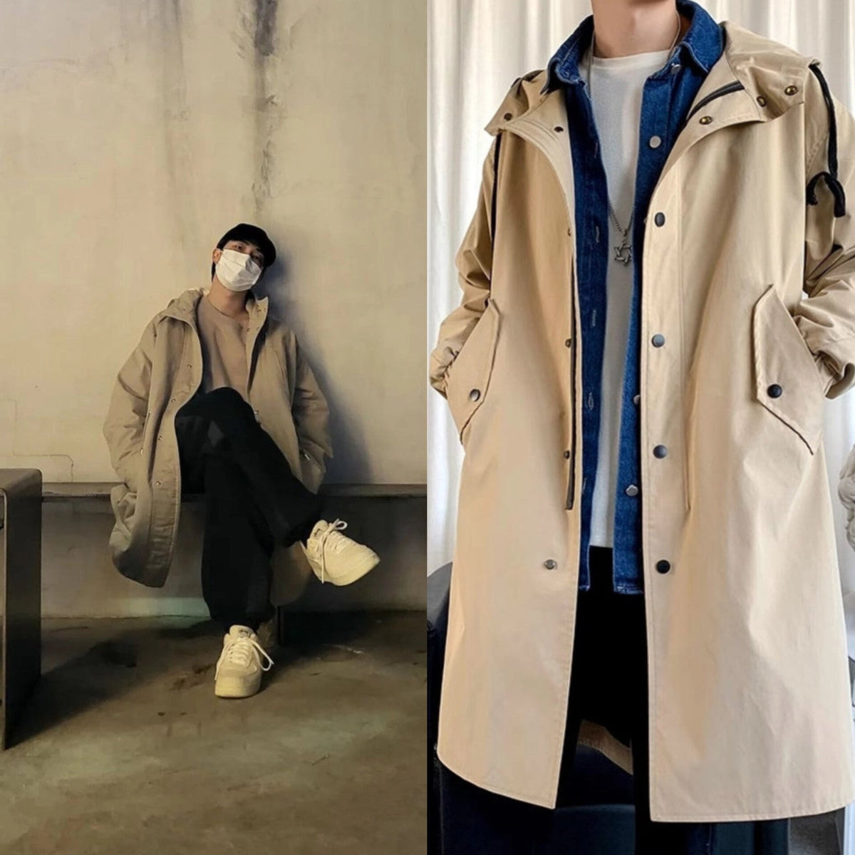 RM Sand Hooded Winter Coat