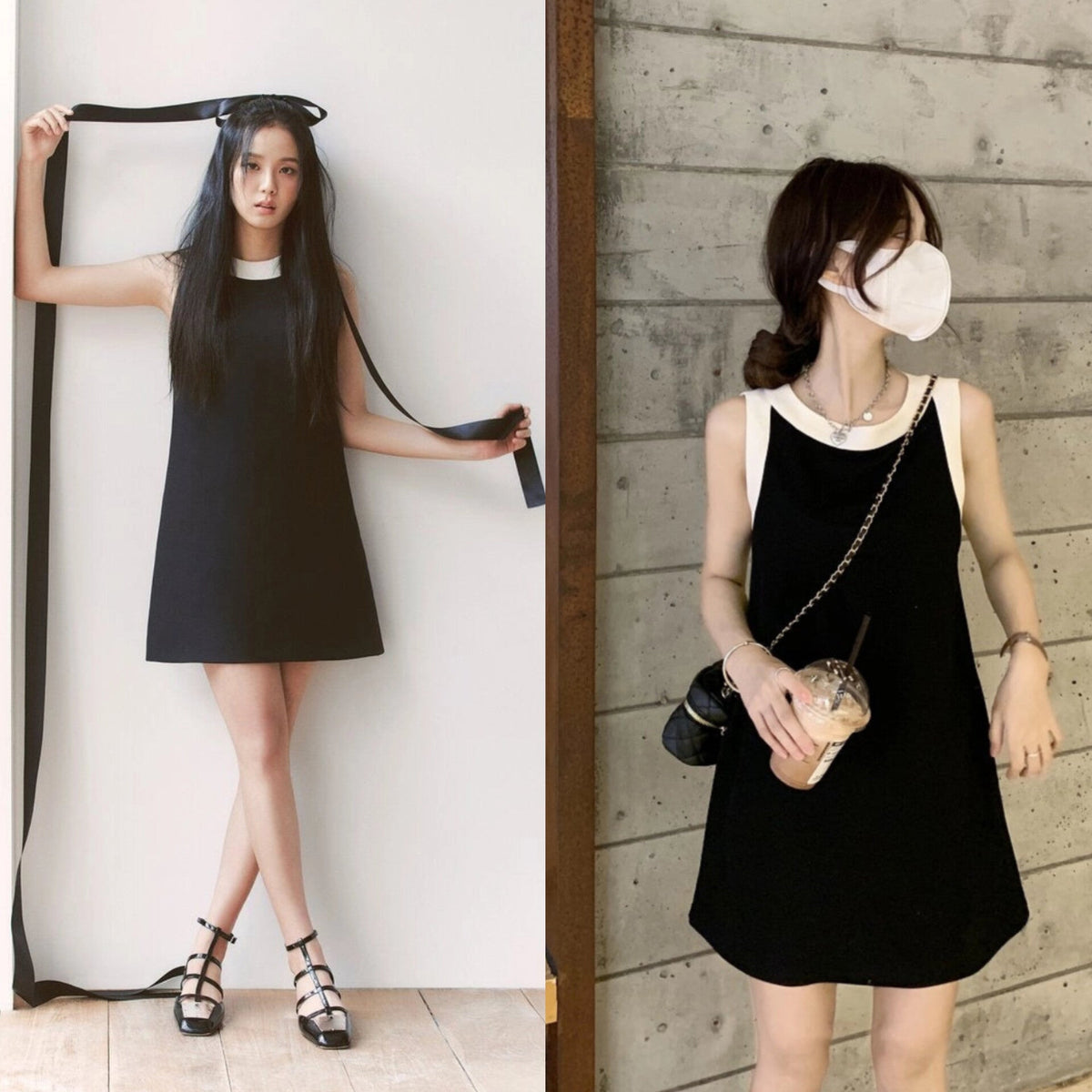 Jisoo Minimalist Trapeze Dress